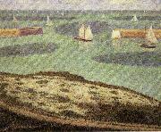 Georges Seurat Port-en-Bessin,Entrance to the Harbor oil on canvas